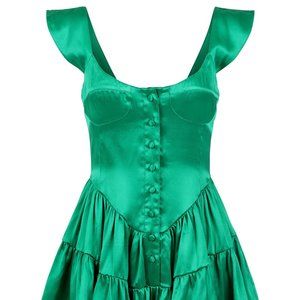 Vanessa Mooney Green Mini Dress